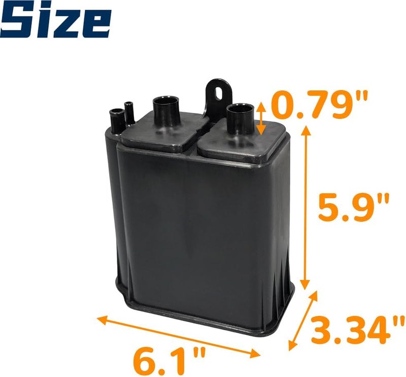 Dimeani 911-198 Vapor Canister fit for Ford E-150 E-250 E-350 F100 F150 F250 F350 Explorer Mustang Ranger Bronco Thunderbird Granada Fairmont Aerostar Country Squire Grand 1980-1997 Evap Charcoal Canister - Image 4